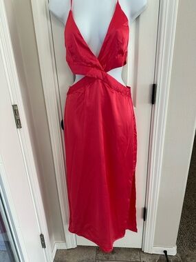 princess polly baby blue dress ZARA SATIN SLIP DRESS PINK XS (0-2) New